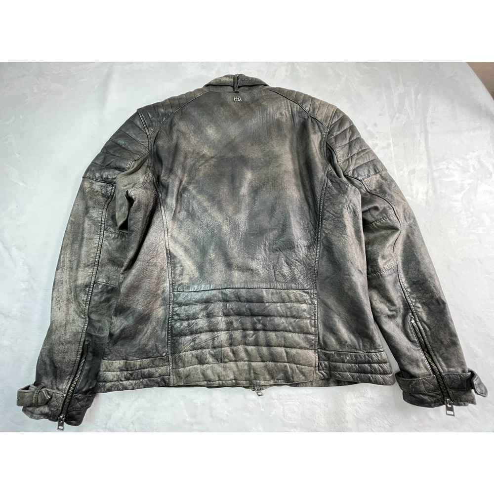 Harley Davidson Mens‎ XL Jacket Distressed Lambskin Gray 97131-16VM - Picture 16 of 16